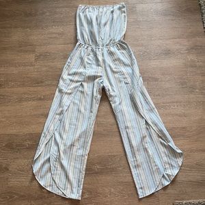 Anthropologie | DREW Multicolored Multi Striped Strapless Jumpsuit